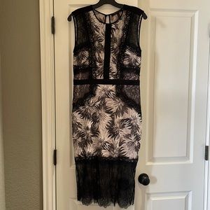 BCBG MAXAZRIA Black and Light pink Sleeveless Dress